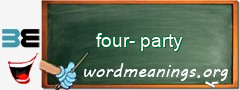 WordMeaning blackboard for four-party